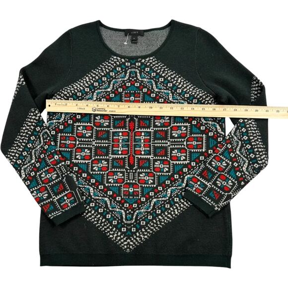 VTG Hong Kong J. Crew Women's Christmas Sweater Size Small embroidered fair isle - Picture 5 of 8